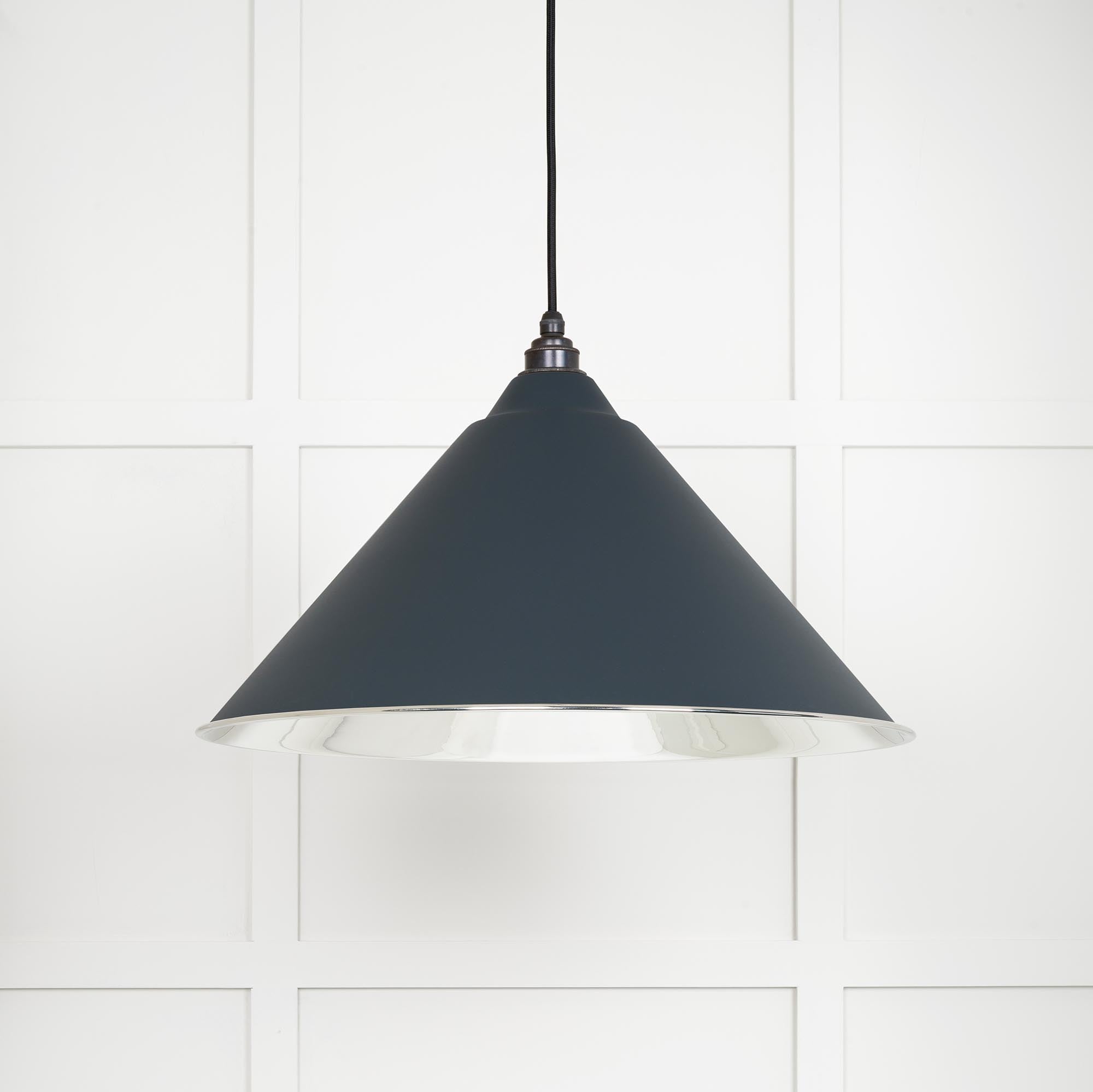 Smooth Nickel Hockley Pendant | Soot _ From The Anvil - EB London