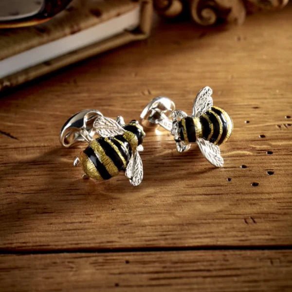 Sterling Silver Bumble Bee Cufflinks – Deakin & Francis - EB London