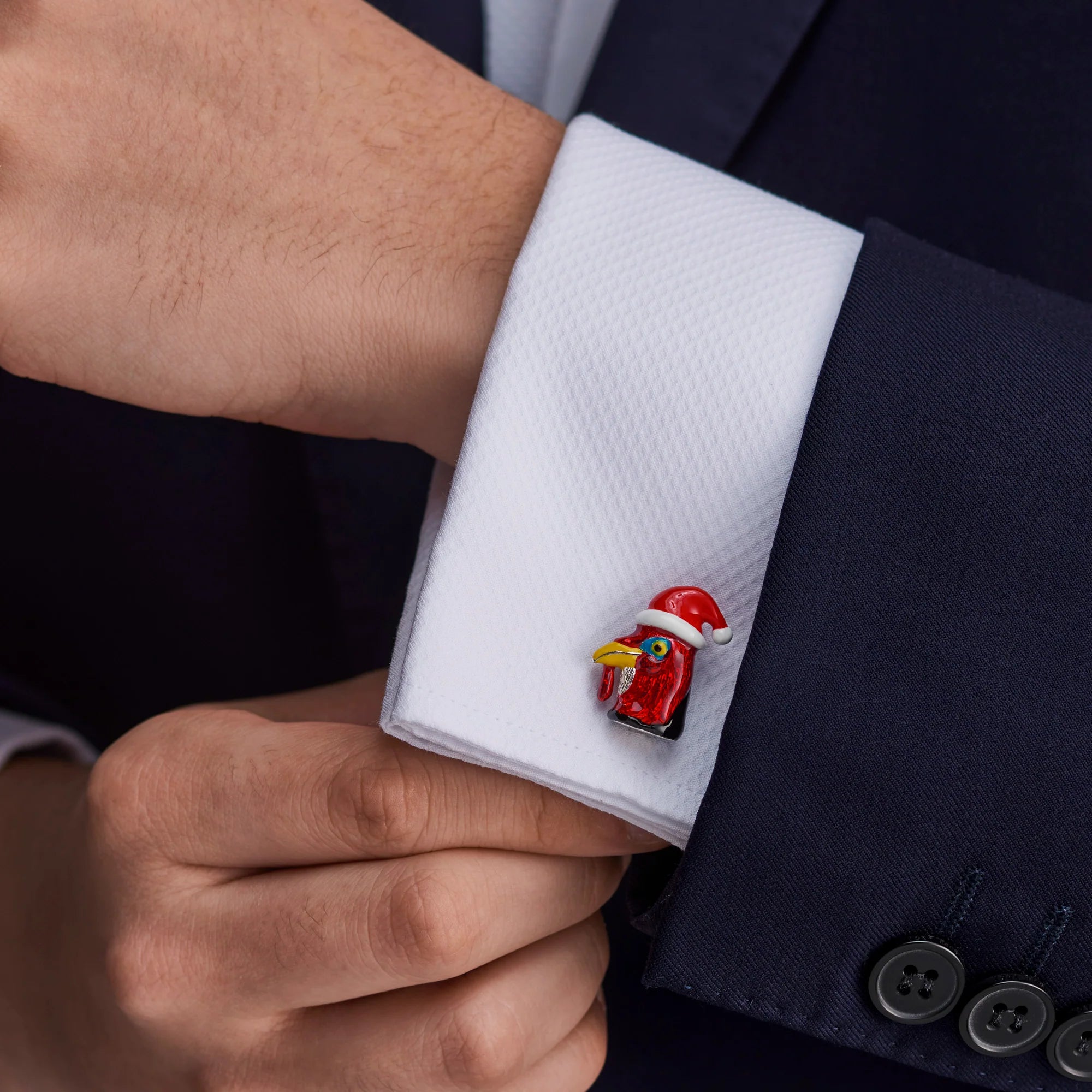 Silver Christmas Turkey Cufflinks – Deakin & Francis - EB London