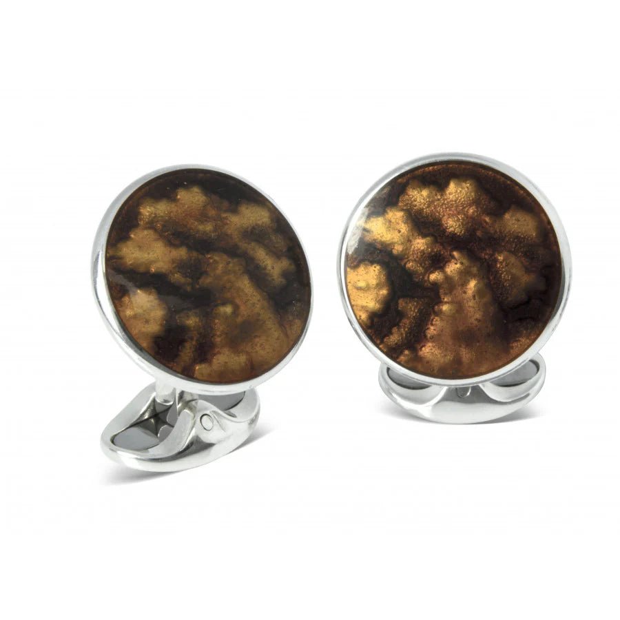 Sterling Silver Copper Winter Haze Cufflinks – Deakin & Francis - EB London