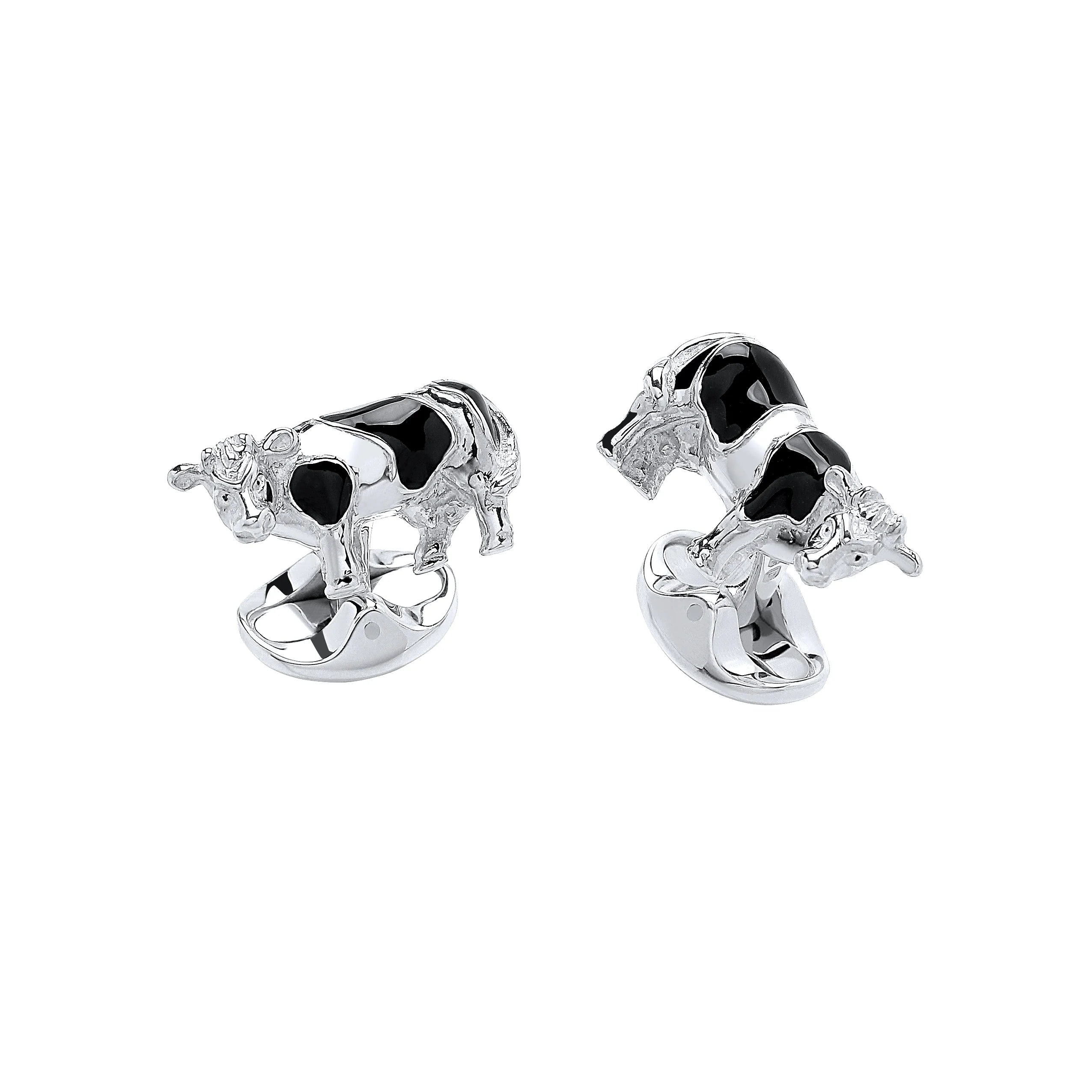 Luxury Sterling Silver Cow Cufflinks - Deakin & Francis | EB London