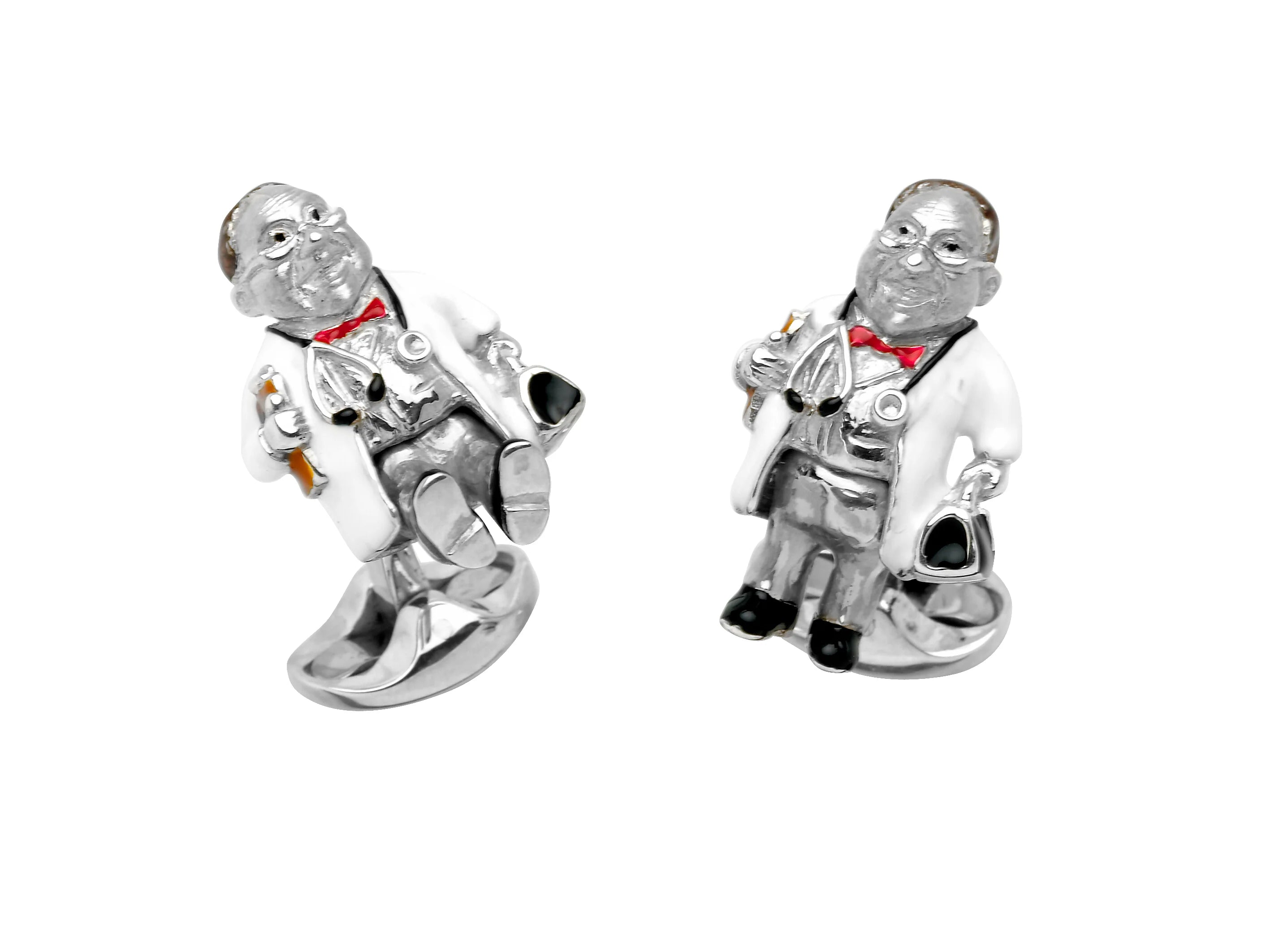 Sterling Silver Doctor Cufflinks with Moving Legs – Deakin & Francis - EB London
