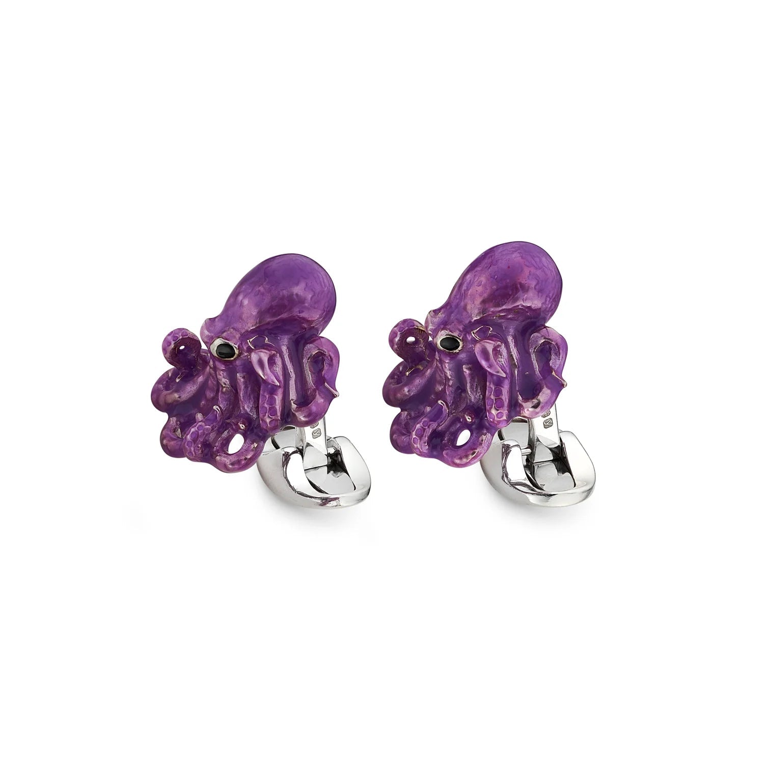 Sterling Silver Enamelled Octopus Cufflinks – Purple – Deakin & Francis - EB London