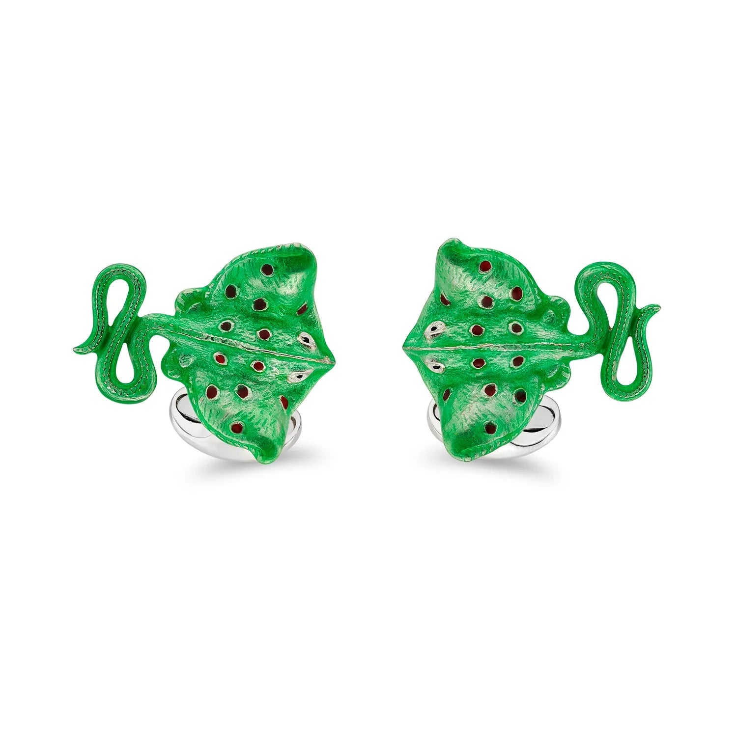 Sterling Silver Green and Red Stingray Cufflinks – Deakin & Francis - EB London