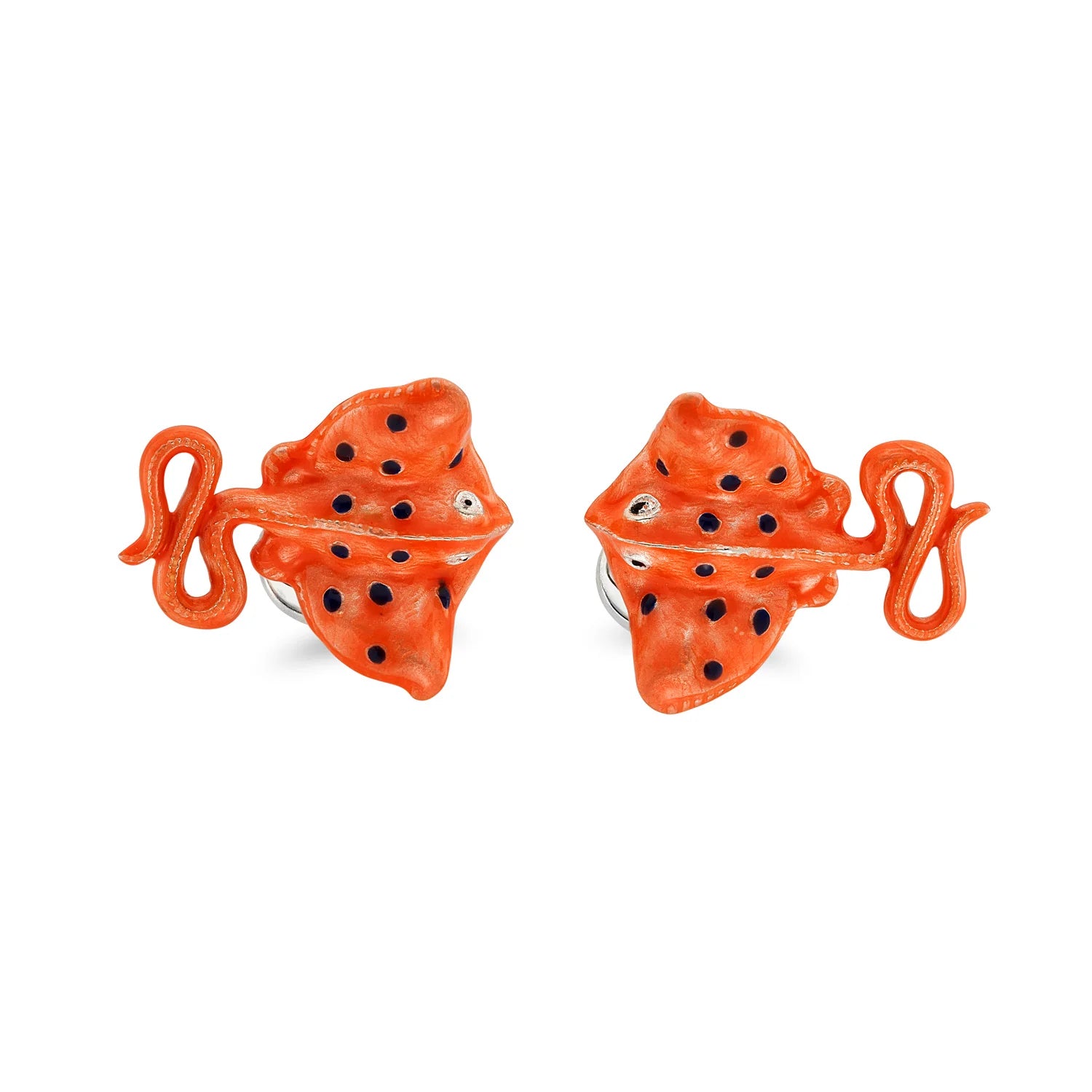 Sterling Silver Orange and Black Stingray Cufflinks – Deakin & Francis - EB London