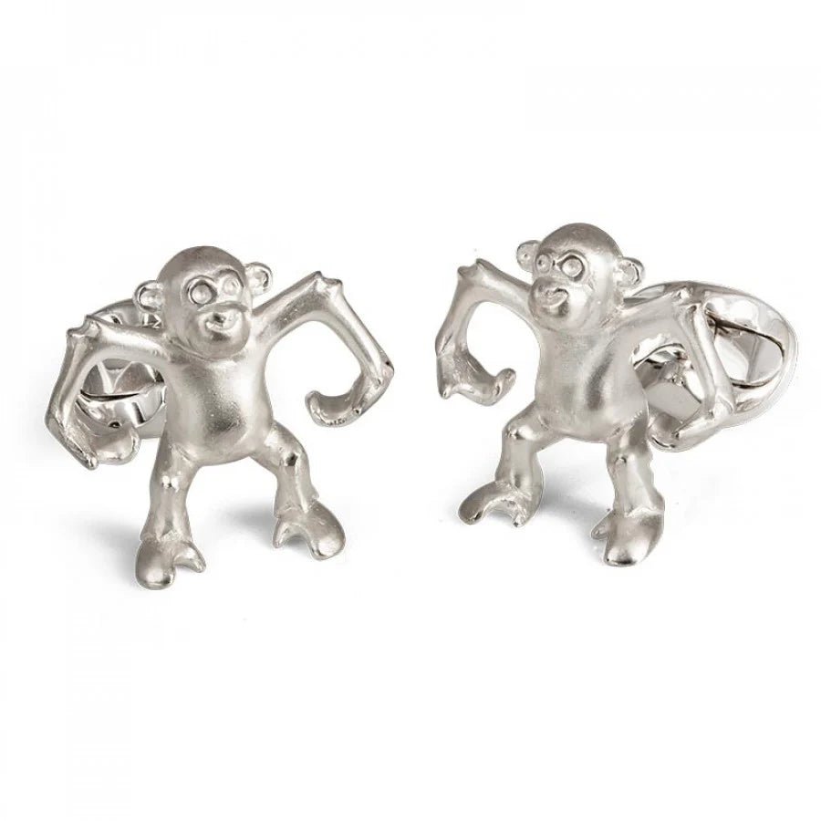 Sterling Silver 'Henry' Dancing Monkey Cufflinks – Deakin & Francis - EB London