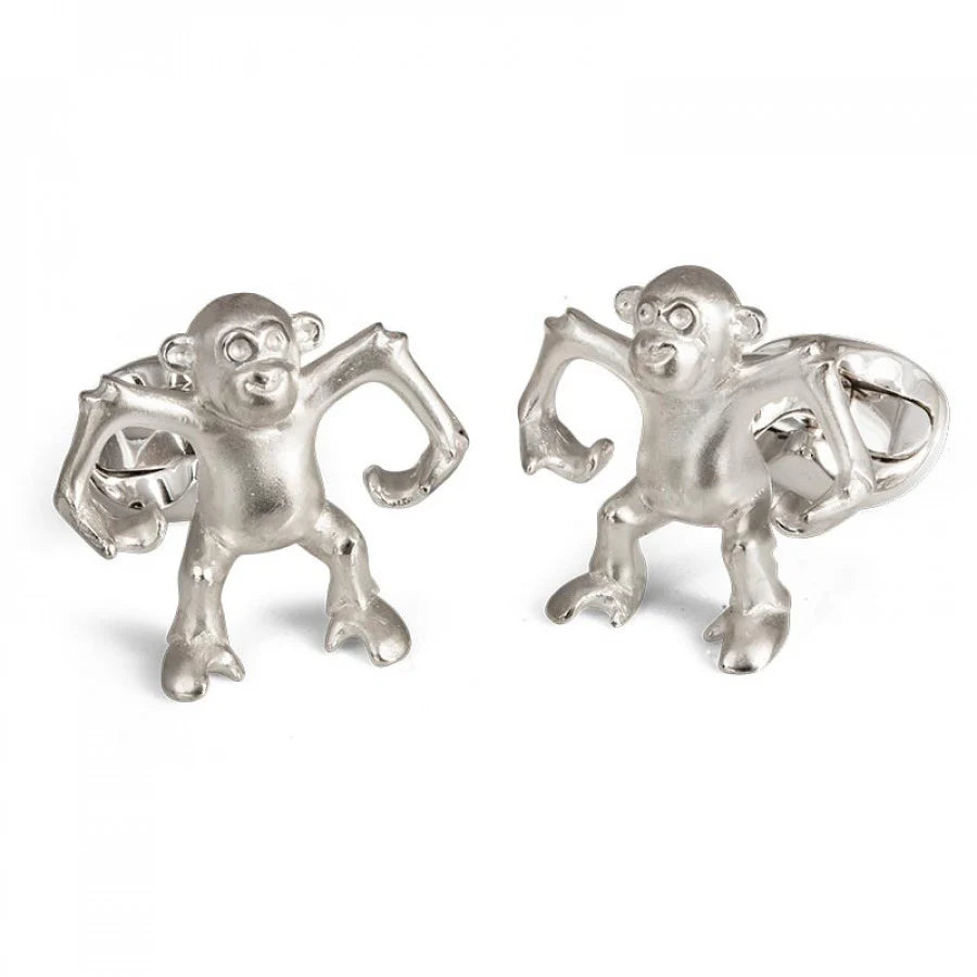 Luxury Sterling Silver ‘Henry’ Dancing Monkey Cufflinks - Deakin & Francis | EB London