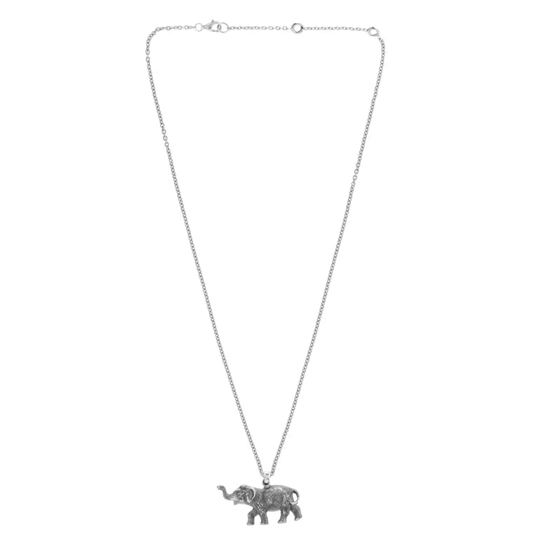 Sterling Silver Oxidised Black Elephant Pendant and Chain – Deakin & Francis - EB London