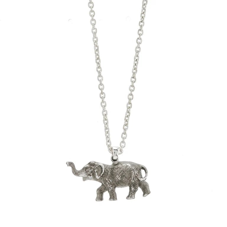 Sterling Silver Oxidised Black Elephant Pendant and Chain – Deakin & Francis - EB London
