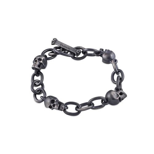 Sterling Silver Oxidised Black Skull Bracelet – Deakin & Francis - EB London