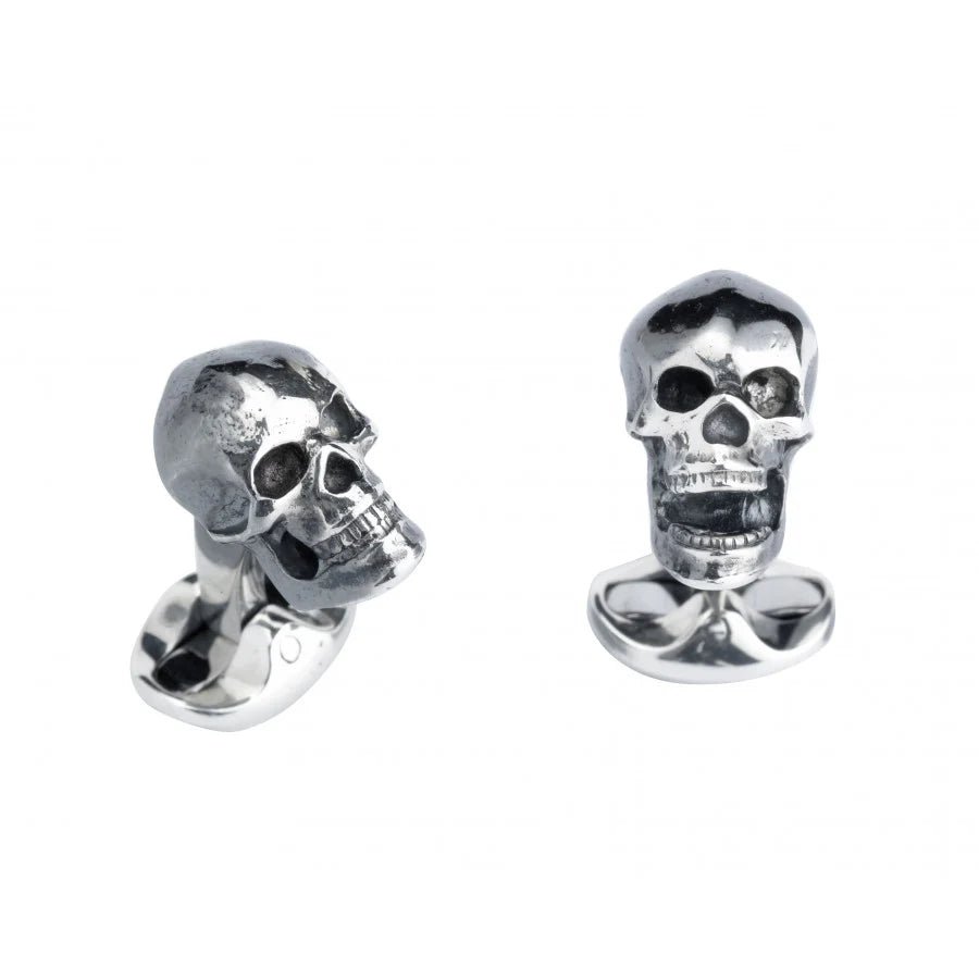 Sterling Silver Oxidised Skull Cufflinks – Deakin & Francis - EB London