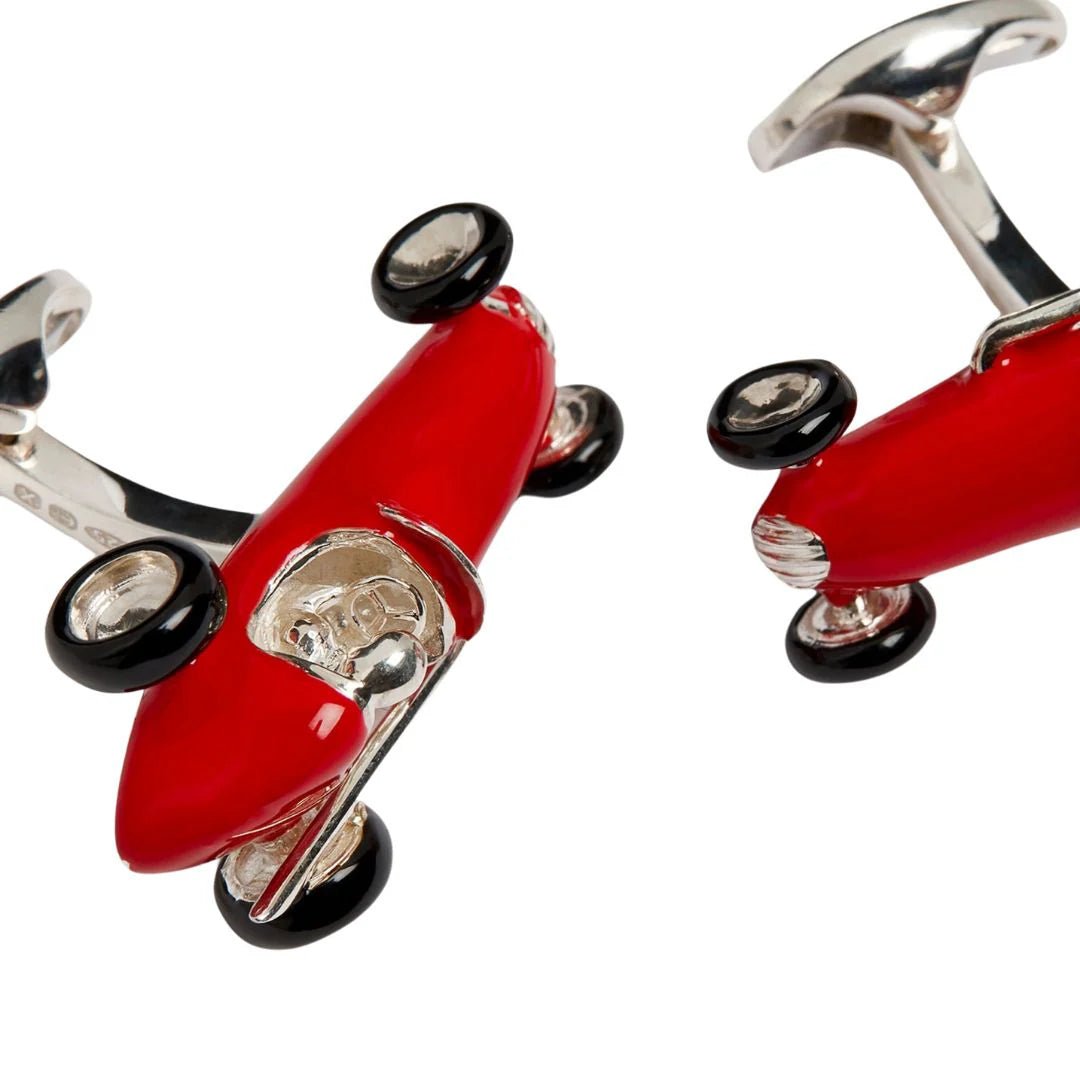 Sterling Silver Racing Car Cufflinks – Red – Deakin & Francis - EB London