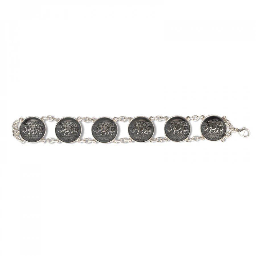 Sterling Silver Rhino 6 Disc Bracelet – Deakin & Francis - EB London