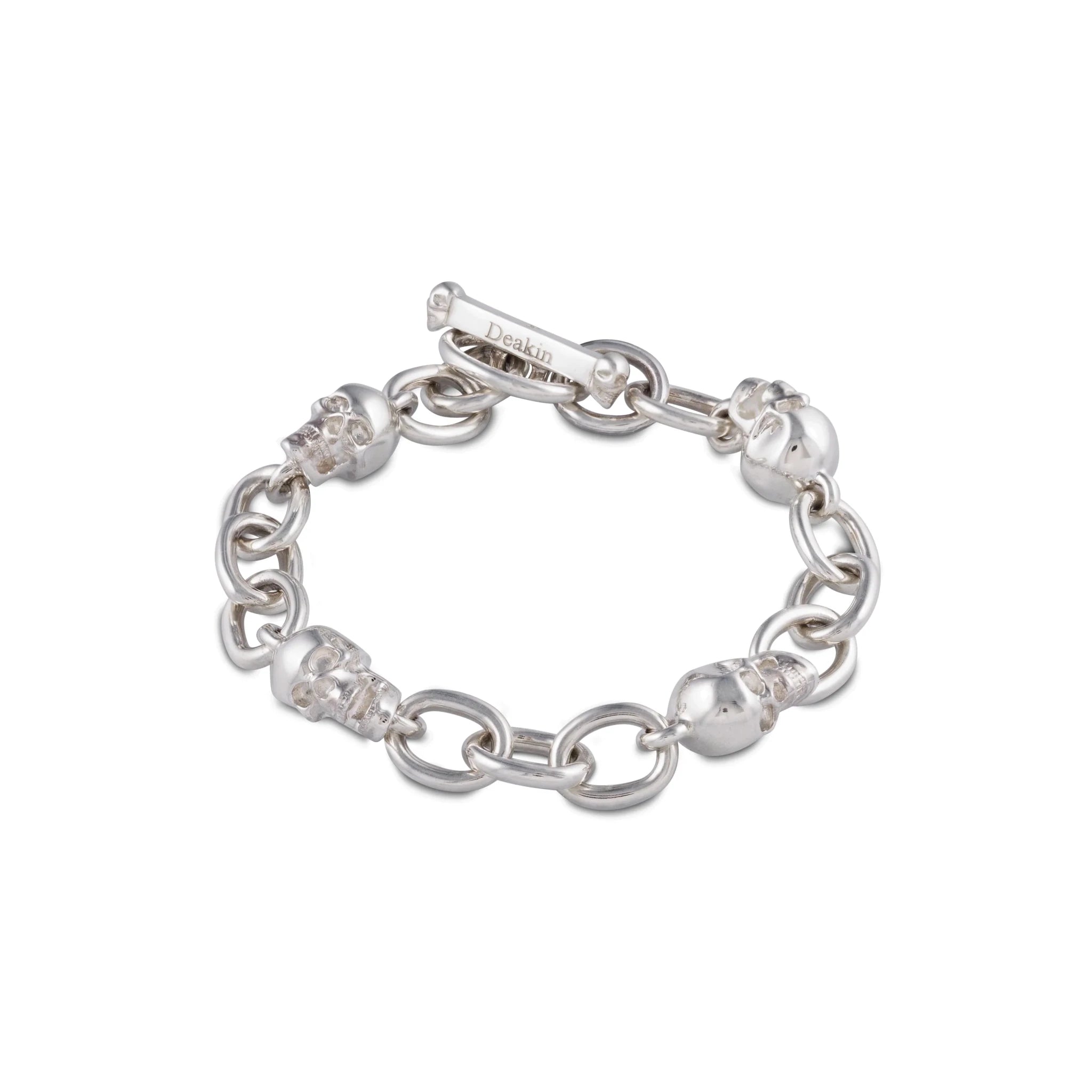 Sterling Silver Skull Chain Bracelet – Deakin & Francis - EB London