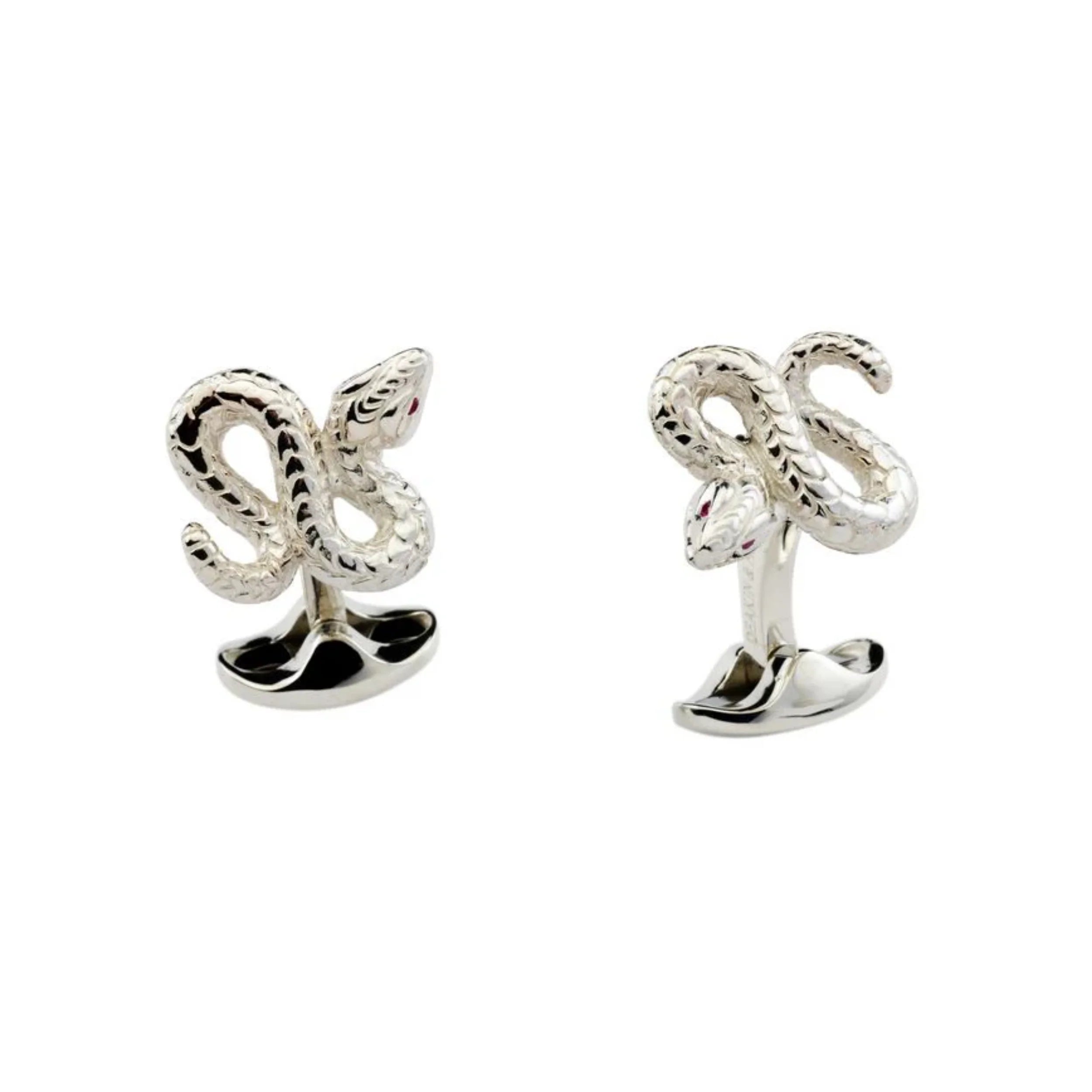 Silver Snake Cufflinks - Deakin & Francis | EB London