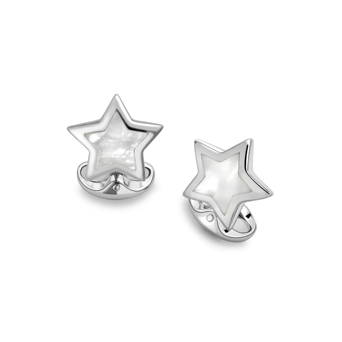 Sterling Silver Star Cufflinks with Mother-of-Pearl Inlay – Deakin & Francis - EB London