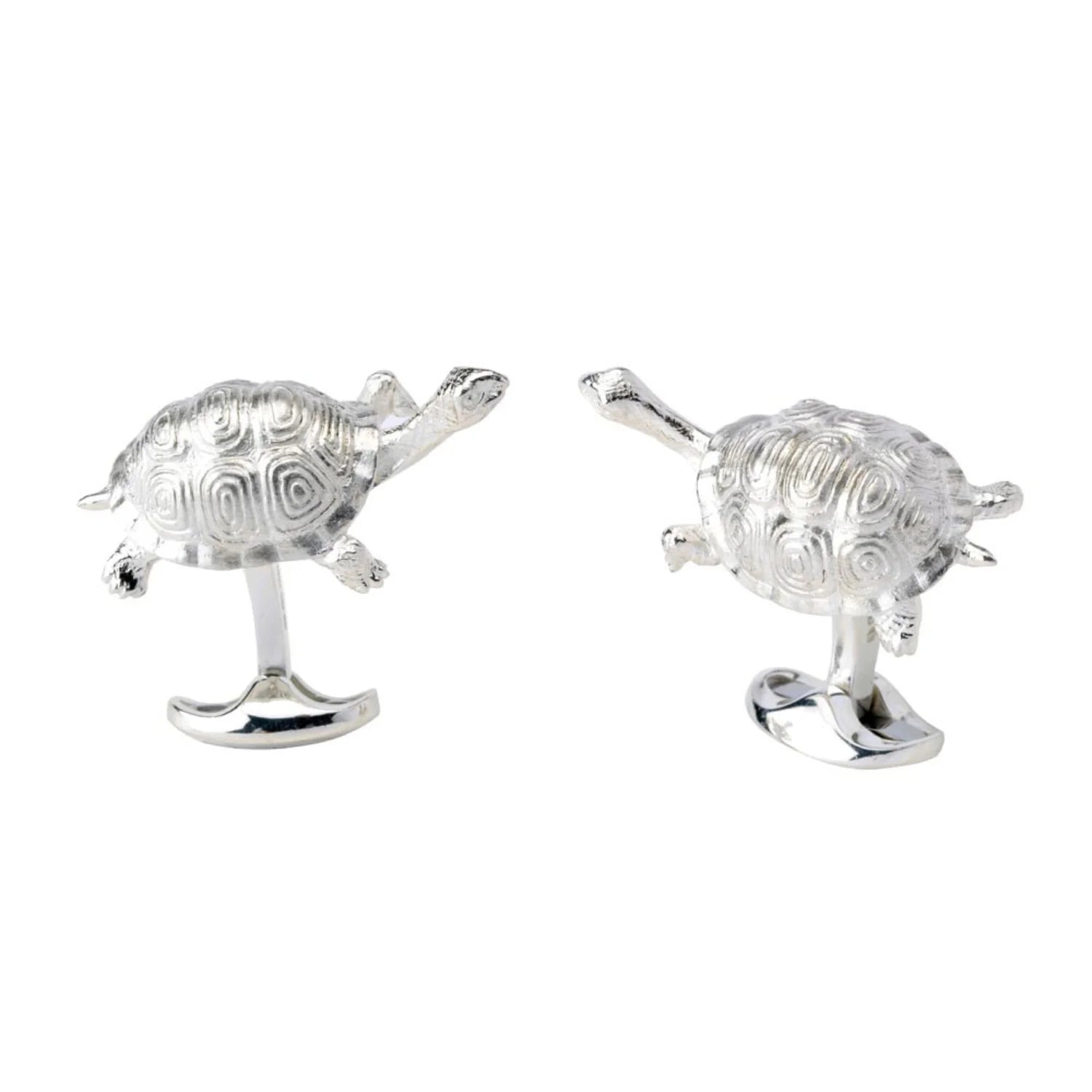 Silver Galapagos Tortoise Cufflinks - Deakin & Francis | EB London