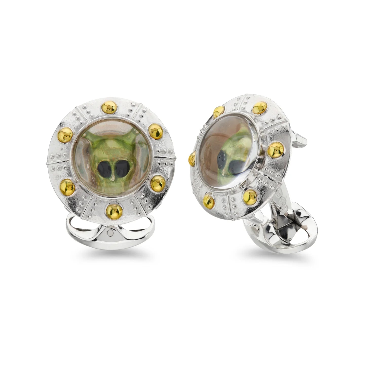 Sterling Silver UFO and Alien Cufflinks – Deakin & Francis - EB London