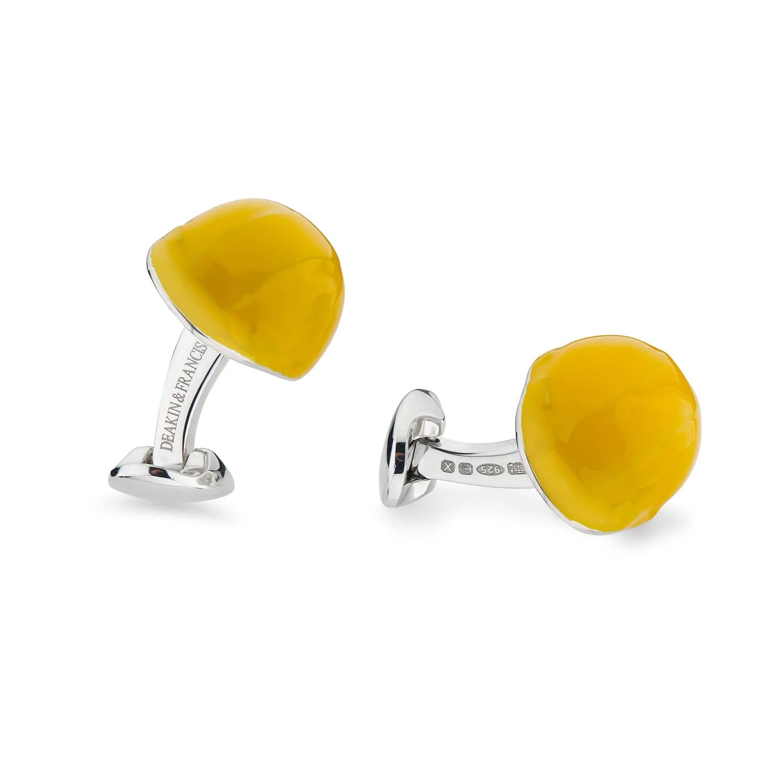 Silver Yellow Hard Hat Cufflinks for Builders - Deakin & Francis | EB London