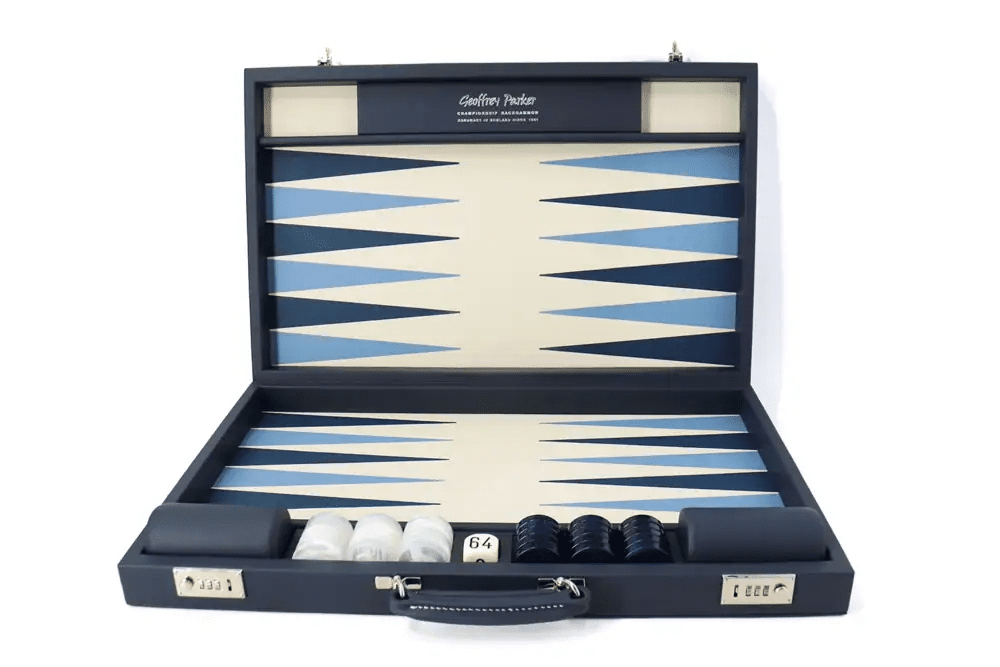 Suffolk Blue Acrylic Backgammon – Geoffrey Parker - EB London