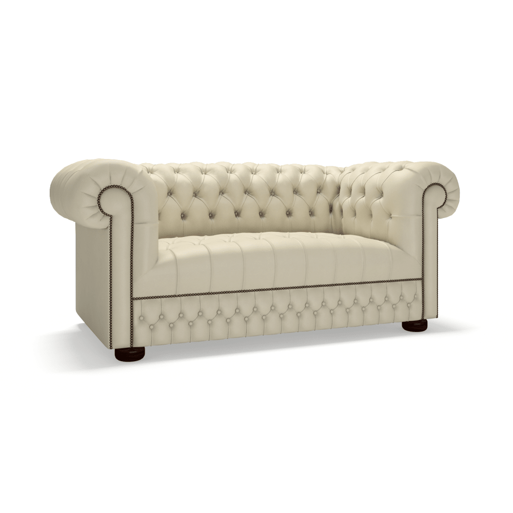 The Saxon Classic Belgravia 2 Seater Sofa | Hand - Burnished Leather Chesterfield - EB London