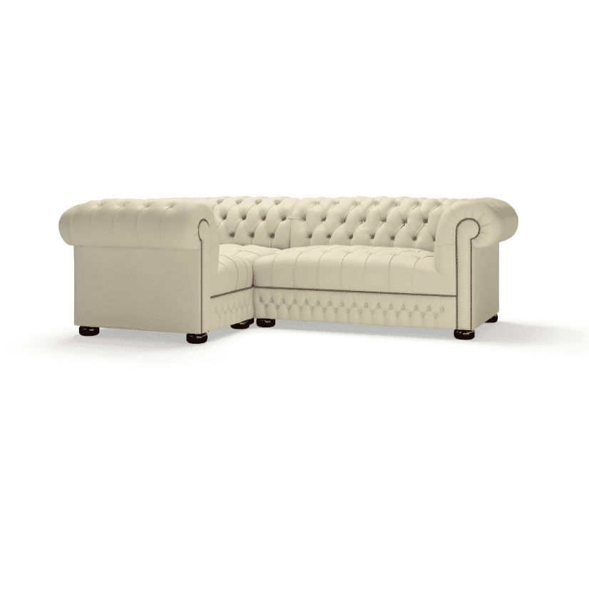 The Saxon Classic Belgravia Sectional Sofa Corner Unit (1X2) | Hand - Burnished Leather Chesterfield - EB London
