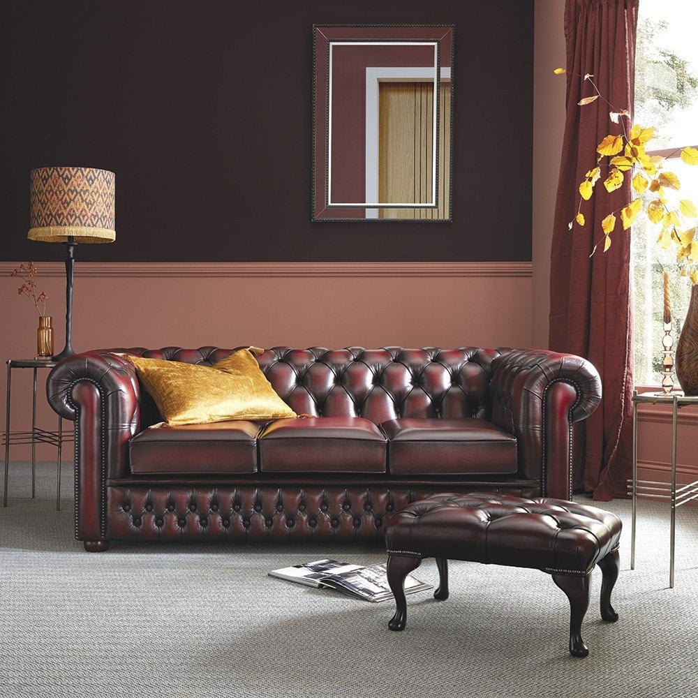The Saxon Heritage Chesterfield 3 Seater Sofa | Handcrafted Leather Chesterfield - EB London