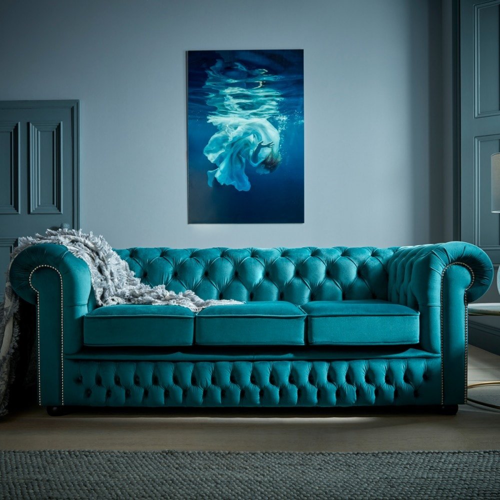 The Saxon Heritage Chesterfield 3 Seater Sofa | Handcrafted Leather Chesterfield - EB London