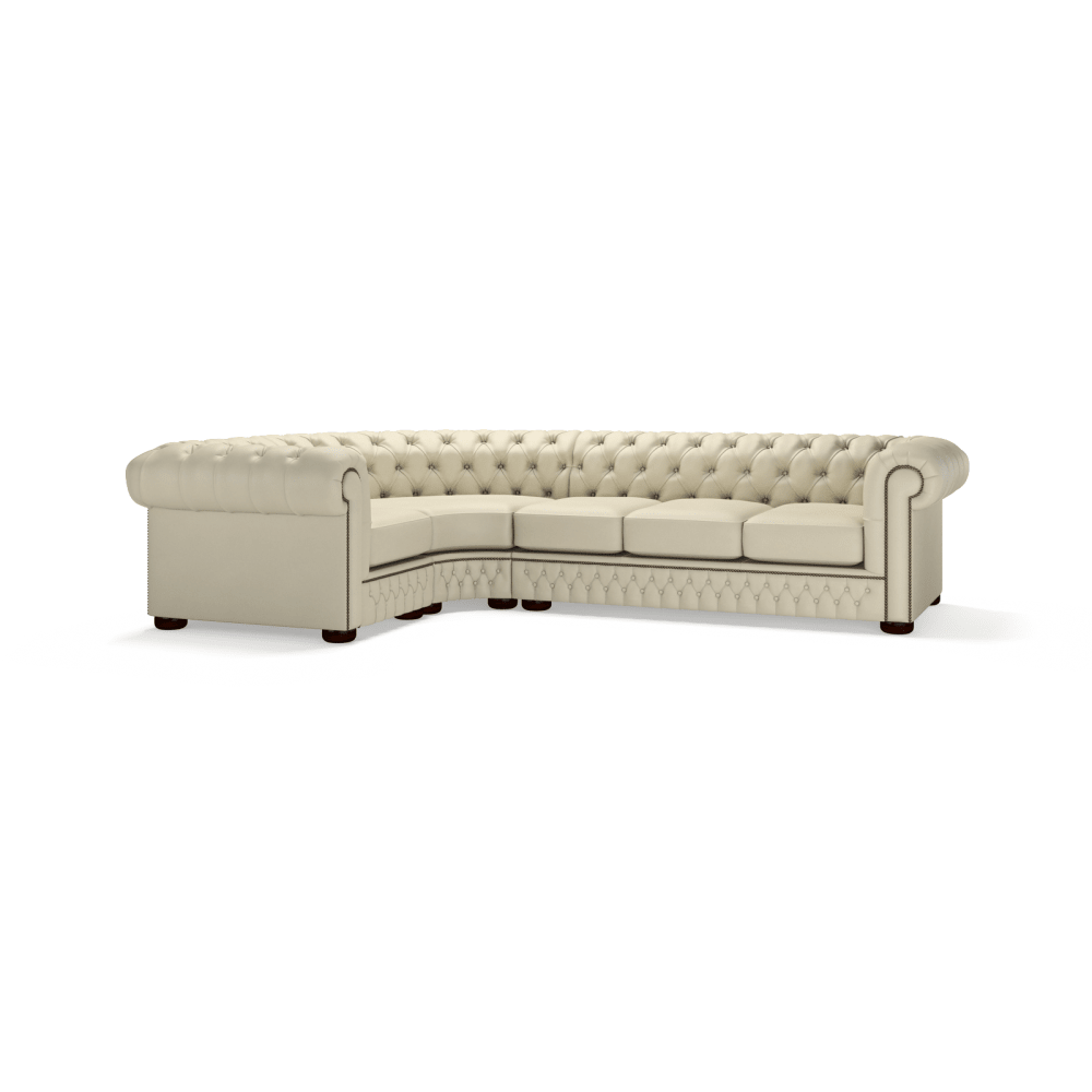 The Saxon Heritage Chesterfield Corner Unit 1×3 | Handcrafted British Buttoned Corner Sofa - EB London