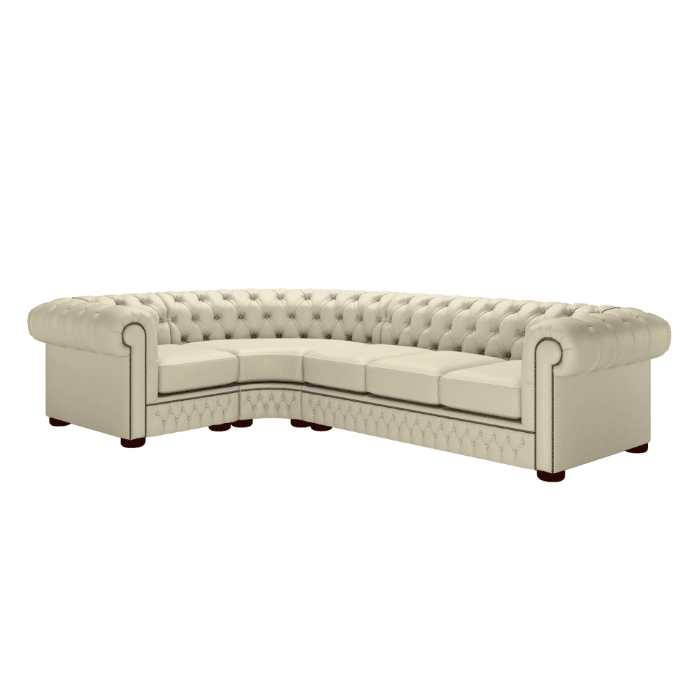 The Saxon Heritage Chesterfield Corner Unit 1×3 | Handcrafted British Buttoned Corner Sofa - EB London