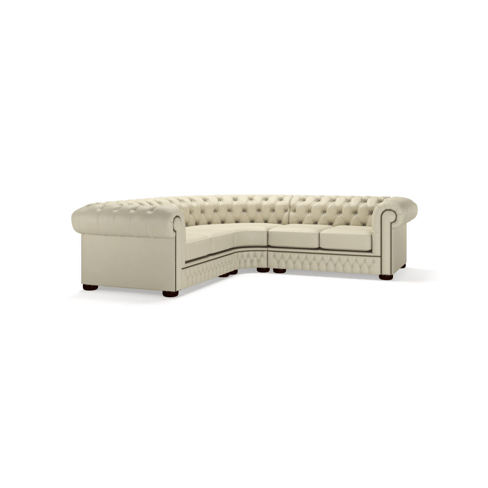 The Saxon Heritage Chesterfield Corner Unit 2×2 | Handcrafted British Buttoned Corner Sofa - EB London