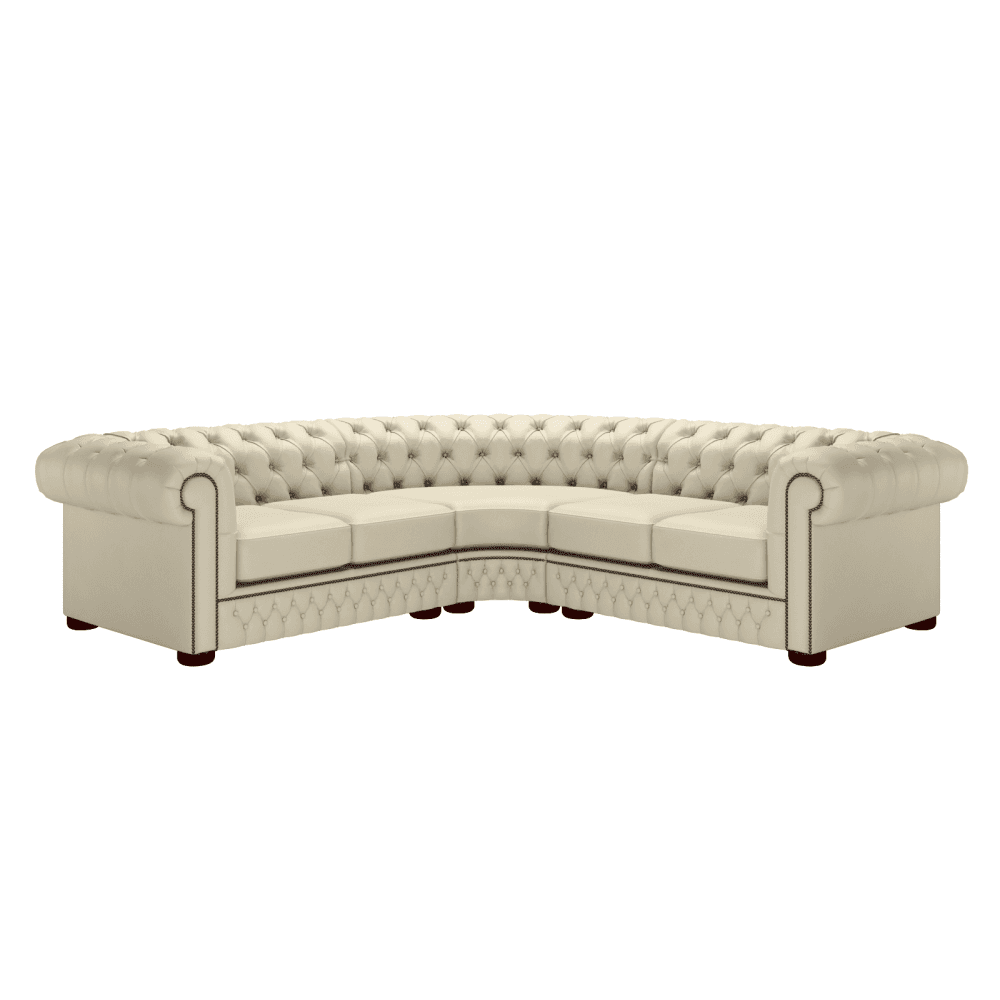 The Saxon Heritage Chesterfield Corner Unit 2×2 | Handcrafted British Buttoned Corner Sofa - EB London