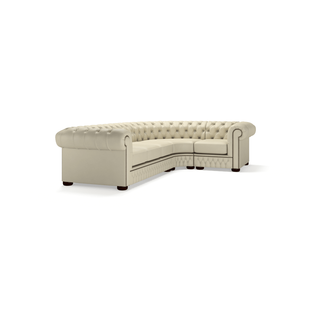 The Saxon Heritage Chesterfield Corner Unit 3×1 | Handcrafted British Buttoned Corner Sofa - EB London