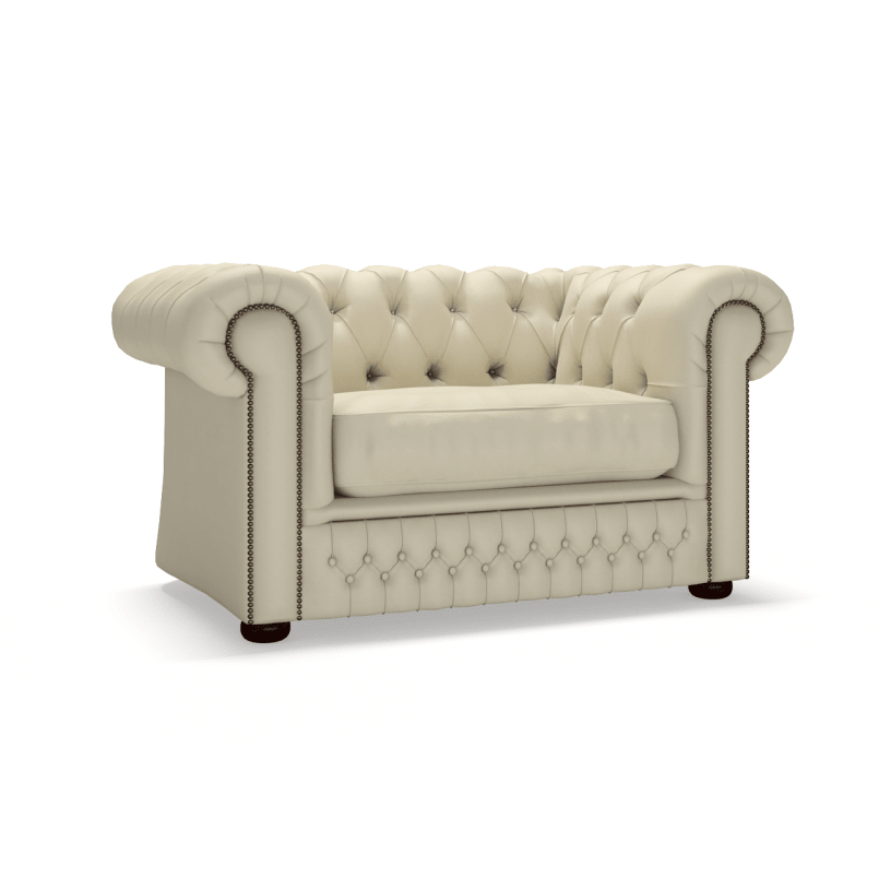 The Saxon Heritage Knightsbridge 1.5 Seater Sofa | Hand - Burnished Leather Chesterfield - EB London