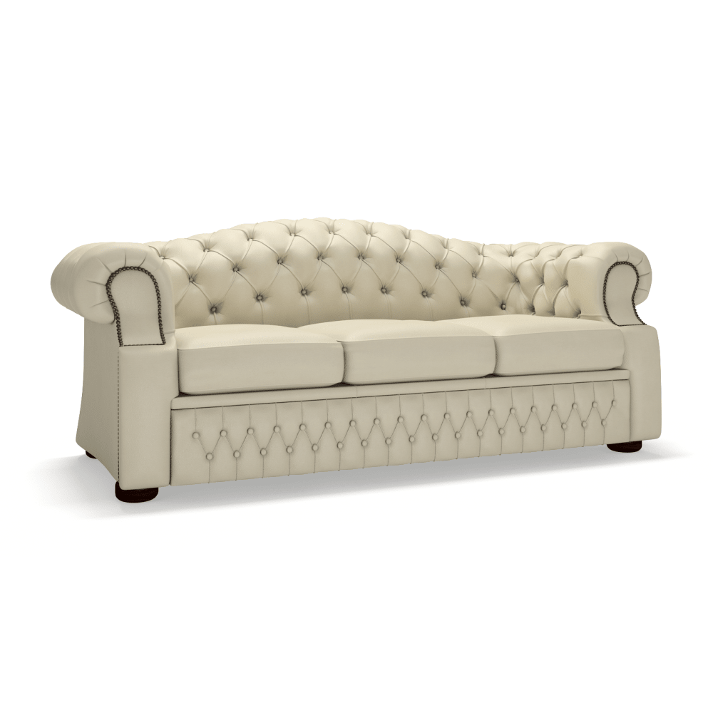 The Saxon Heritage Oxford 3 Seater Sofa | Hand - Burnished Leather Chesterfield - EB London