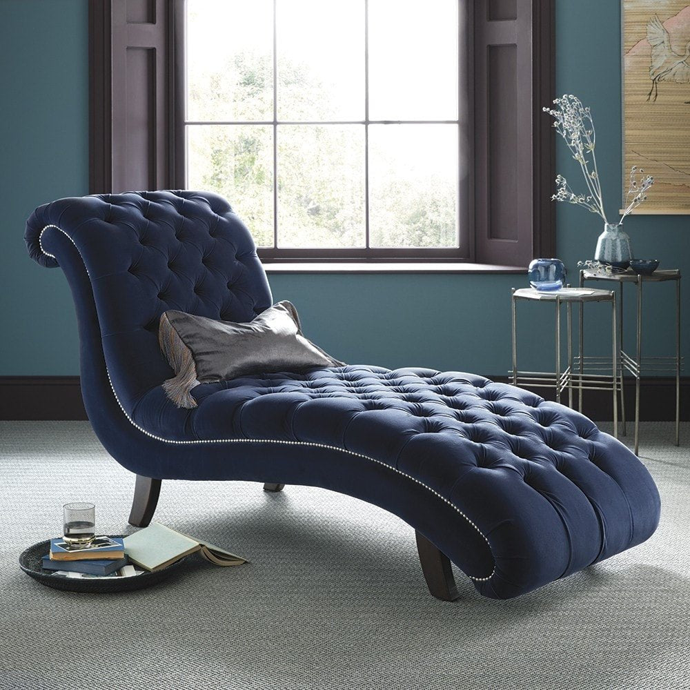 The Saxon Heritage Queensbury Chaise | Handcrafted British Upholstered Chaise Lounge - EB London