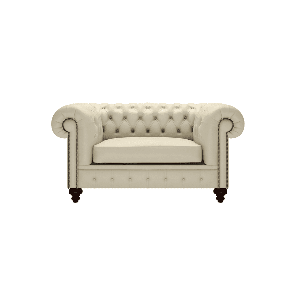 The Saxon Heritage Regent 1.5 Seater Sofa | Hand - Burnished Leather Chesterfield - EB London