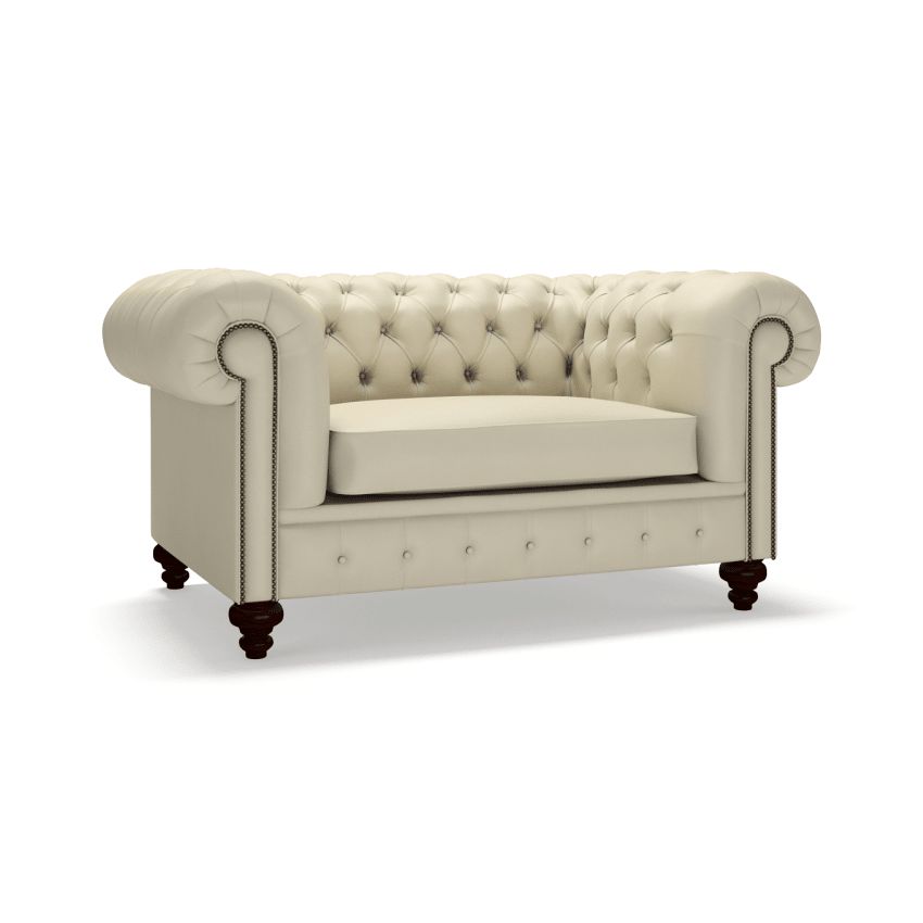 The Saxon Heritage Regent 1.5 Seater Sofa | Hand - Burnished Leather Chesterfield - EB London