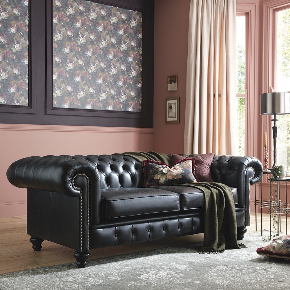 The Saxon Heritage Regent 3 Seater Sofa | Hand - Burnished Leather Chesterfield - EB London