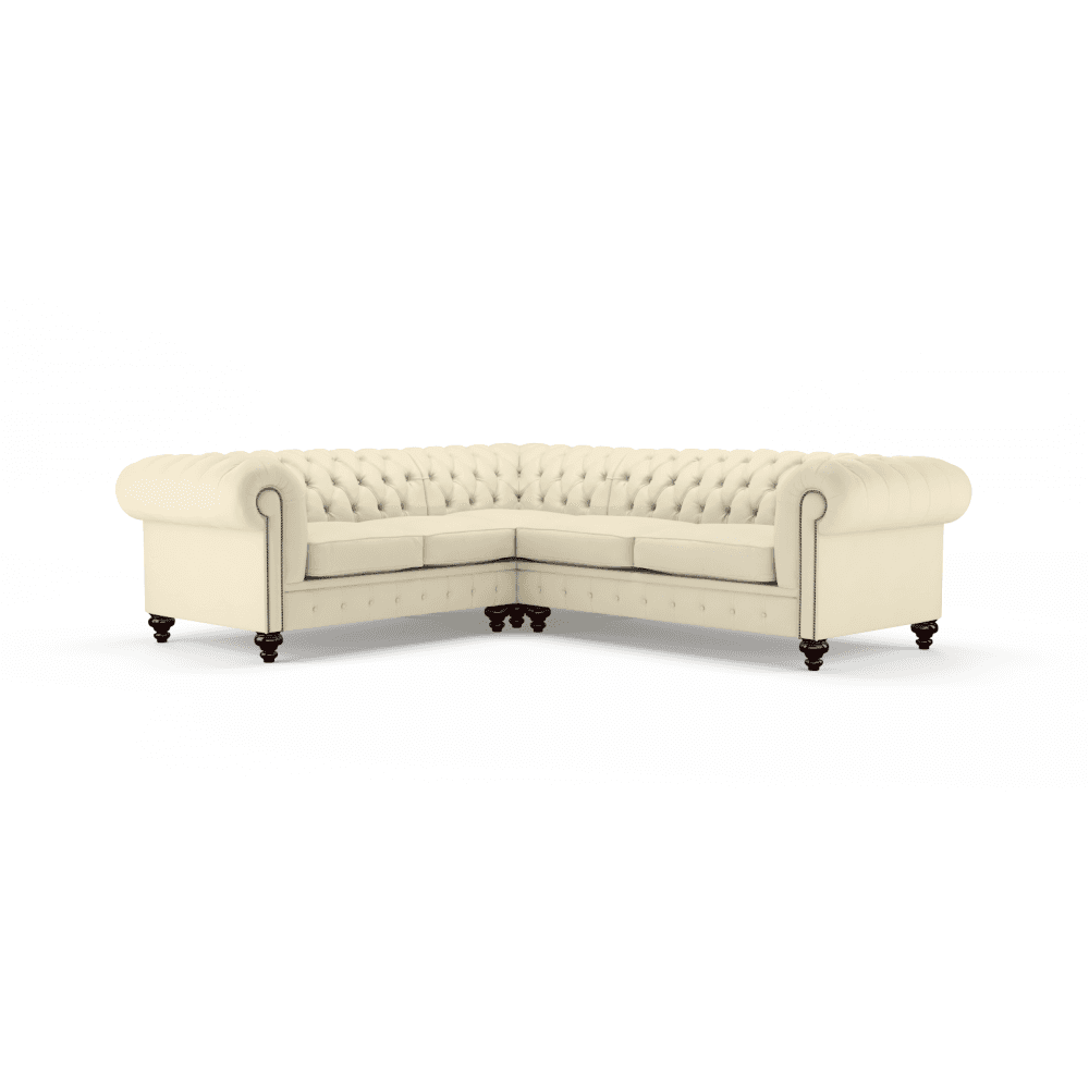 The Saxon Heritage Regent Sectional Sofa Corner Unit 2x3 | Hand - Burnished Leather Chesterfield - EB London