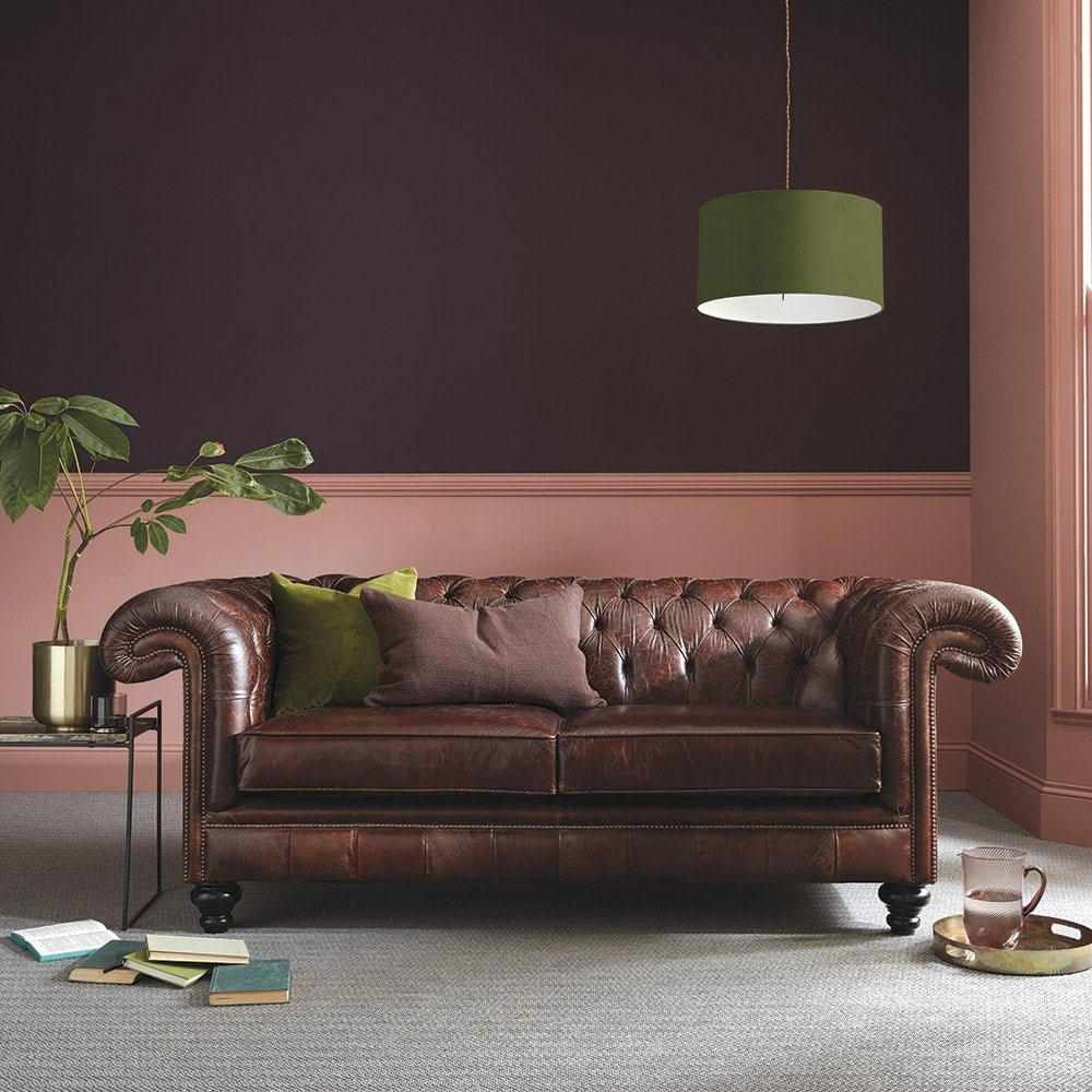 The Saxon Heritage Rochester 2 Seater Sofa | Hand - Burnished British Sofa - EB London