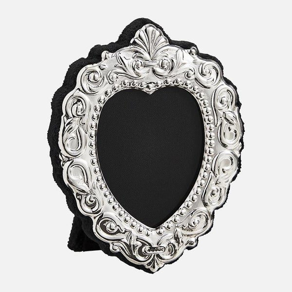Traditional Photo Frame Grey Velvet Back 1.75x1.5 Sterling Silver - Carrs Silver - EB London