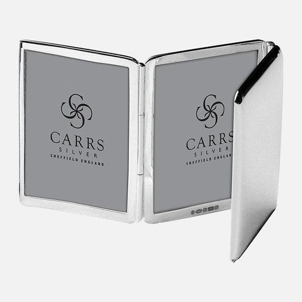 Triple Sterling Silver Folding Frame 4.7cm x 3.2cm - Carrs Silver - EB London