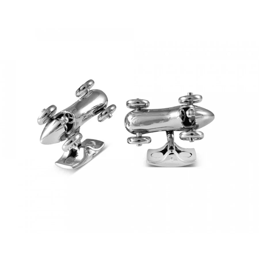 Deakin & Francis vintage car cufflinks with moving wheels modelled on 1950s cars, handcrafted in Birmingham, available at EB London