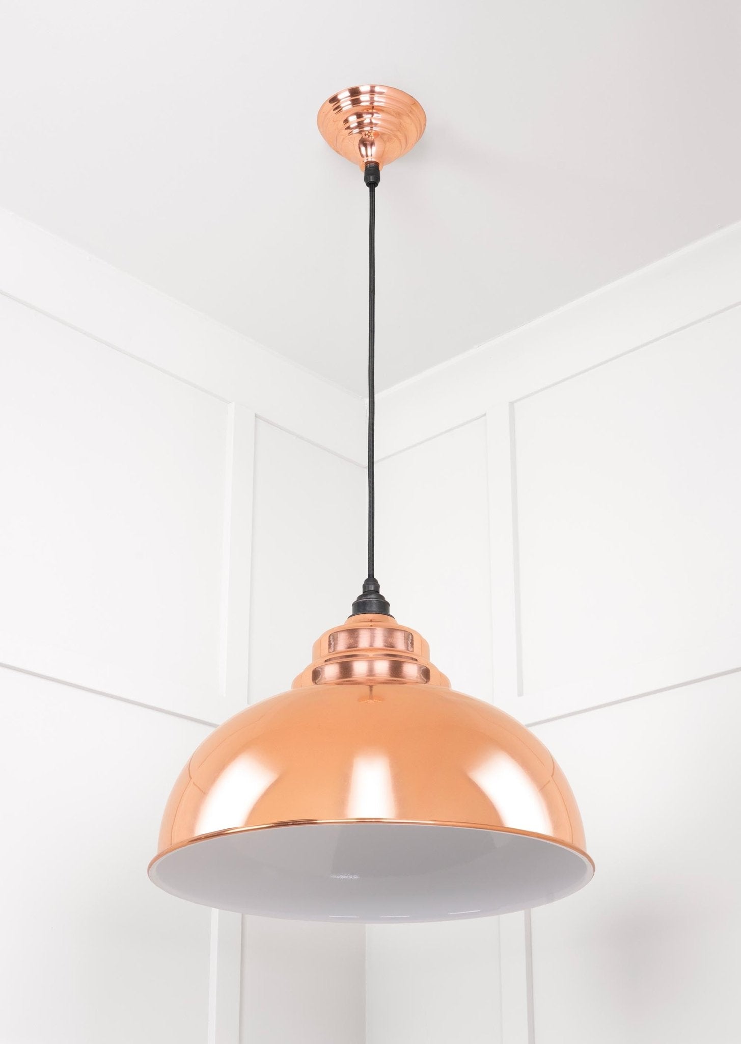 White Gloss Harborne Pendant | Bare - From The Anvil - EB London