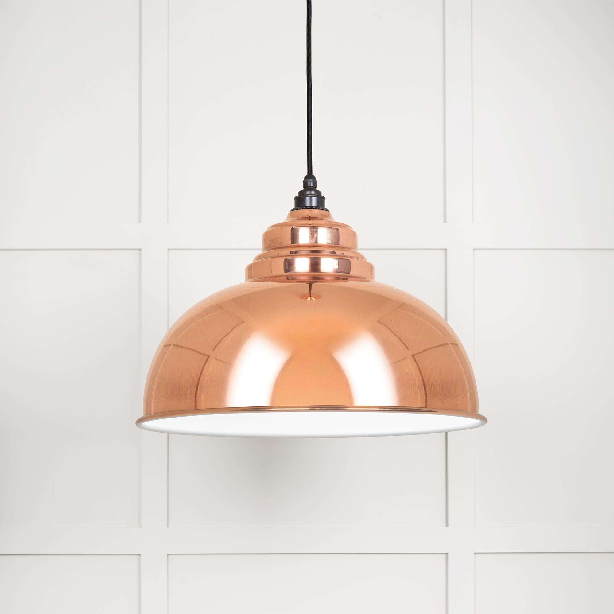 White Gloss Harborne Pendant | Bare - From The Anvil - EB London