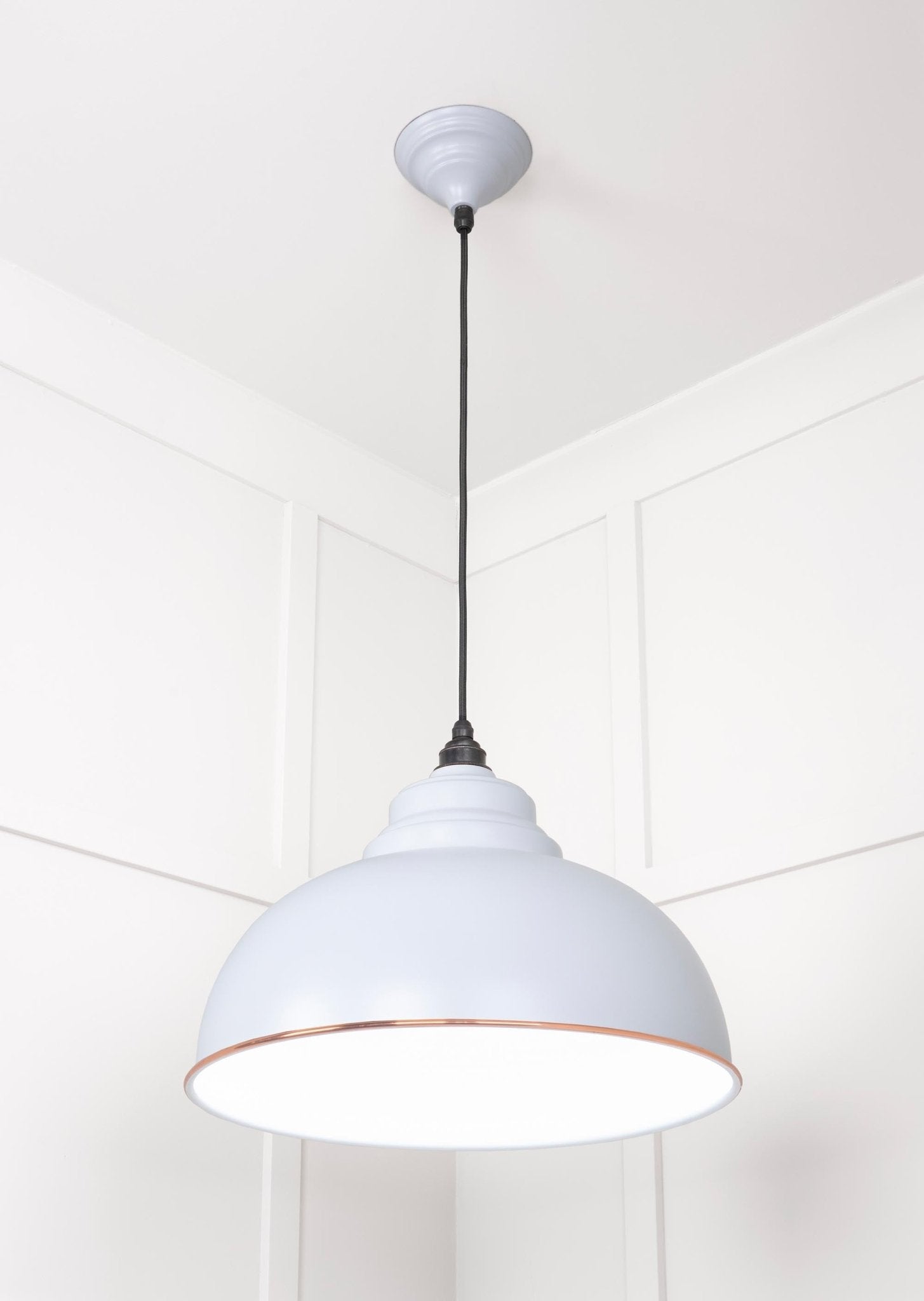 White Gloss Harborne Pendant | Birch - From The Anvil - EB London