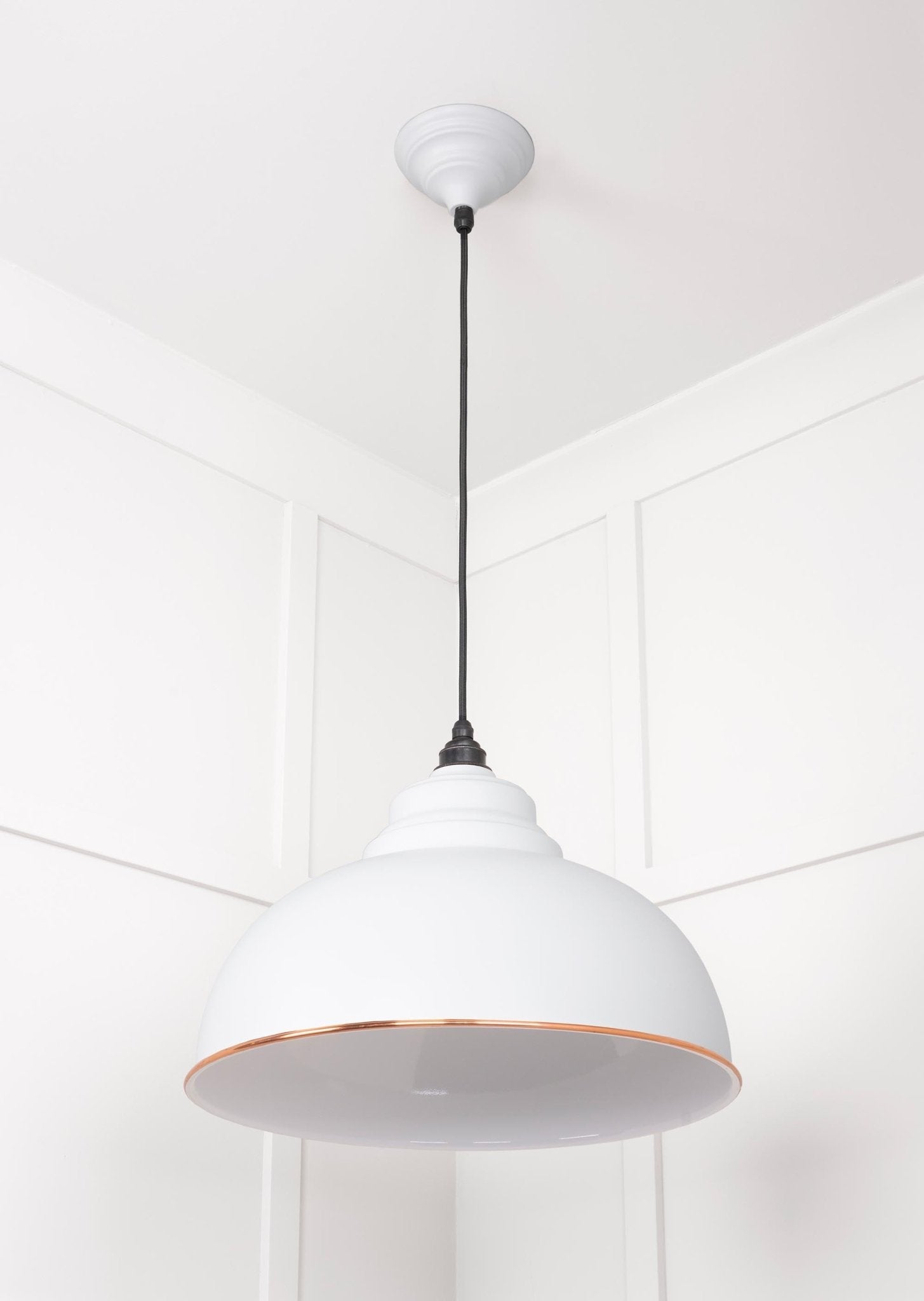 White Gloss Harborne Pendant | Flock - From The Anvil - EB London