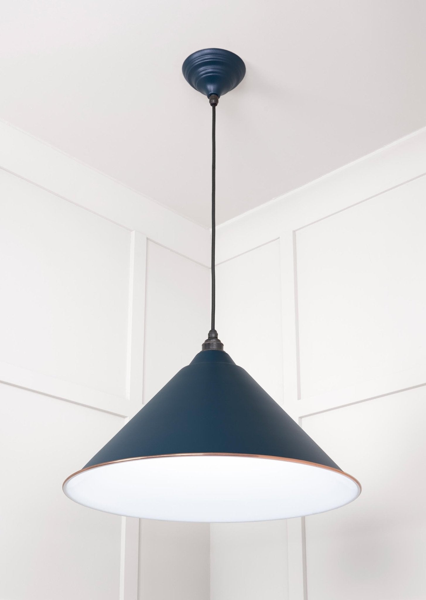 White Gloss Hockley Pendant | Accent Dusk - From The Anvil - EB London