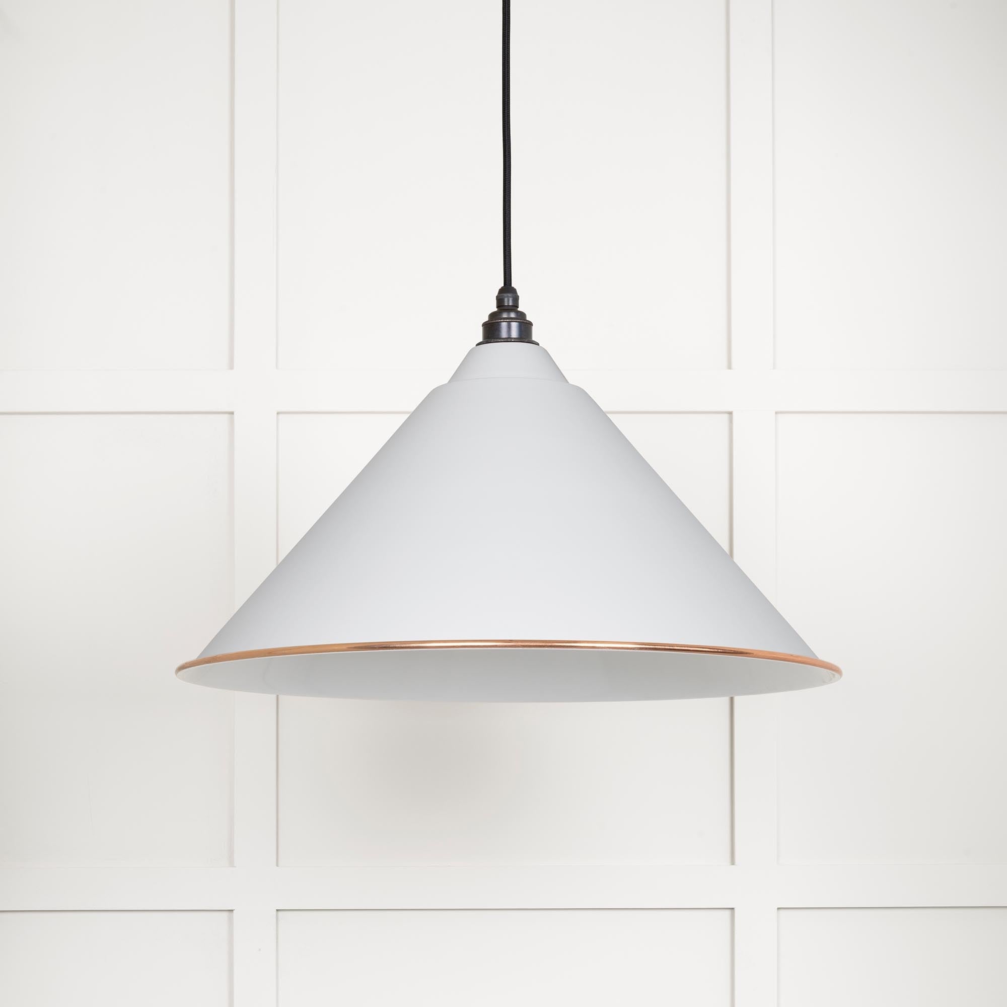 White Gloss Hockley Pendant | Accent Flock - From The Anvil - EB London